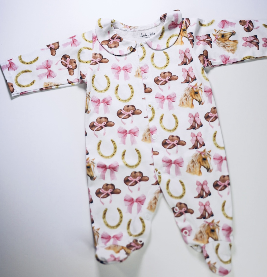 Śpiochy bawełna organiczna wzór western